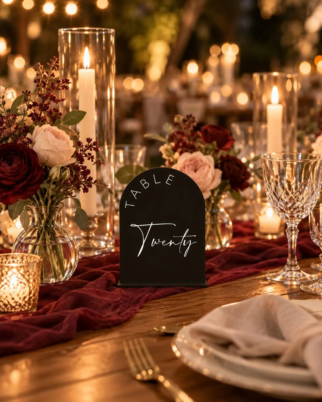 Black Acrylic Arch Table Numbers (11-20) thumbnail 2