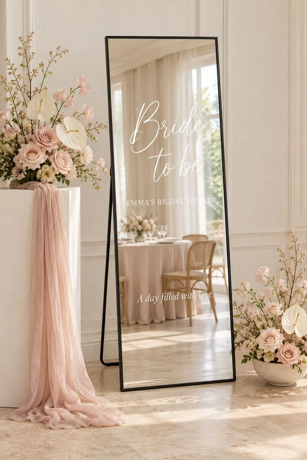 Black Rectangular Floor Mirror thumbnail 2