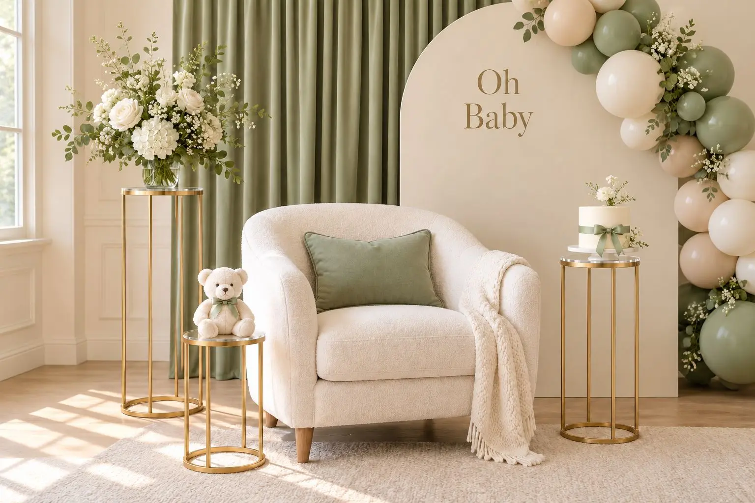 Gold Pedestal Stands (Set of 3) thumbnail 3