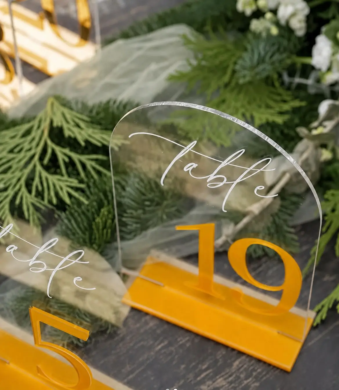 Golden Acrylic Arch Table Numbers (11–20) thumbnail 2