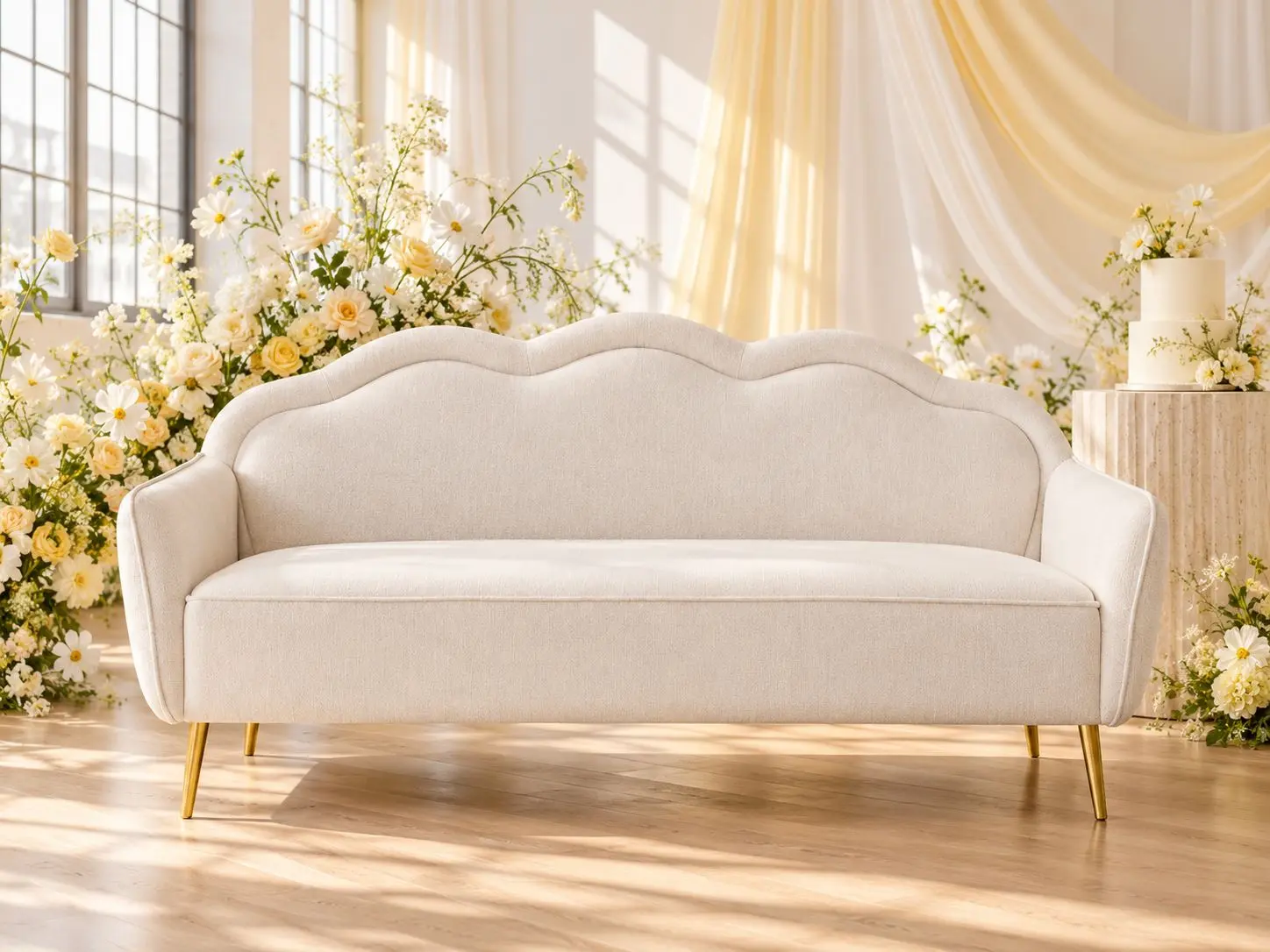 Ivory Cloud Loveseat — photo 1