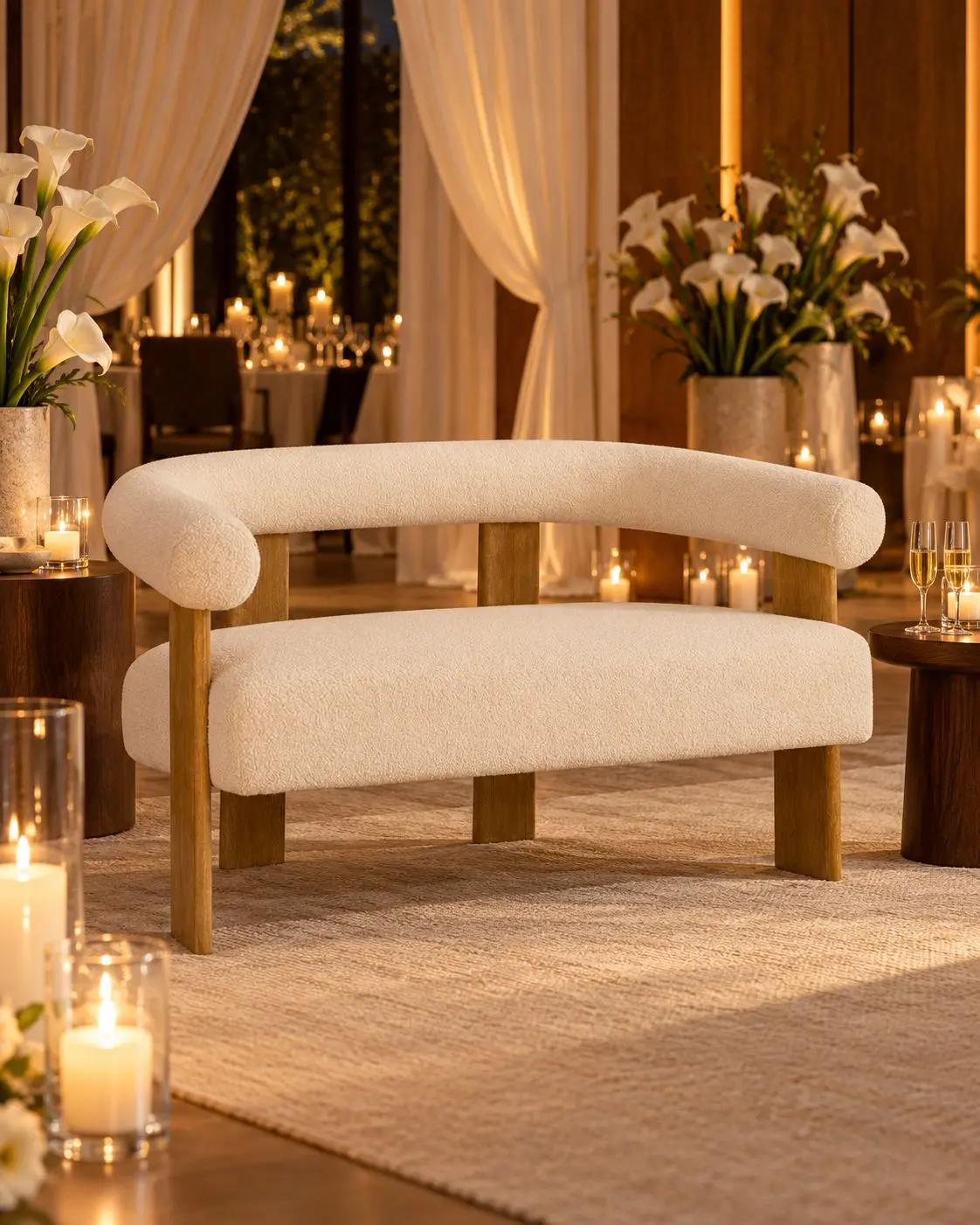 Ivory Muse Loveseat thumbnail 2