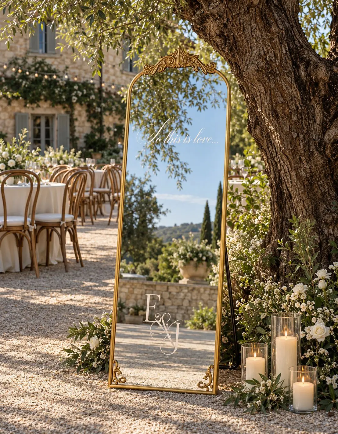 Vintage Gold Ornate Mirror thumbnail 3