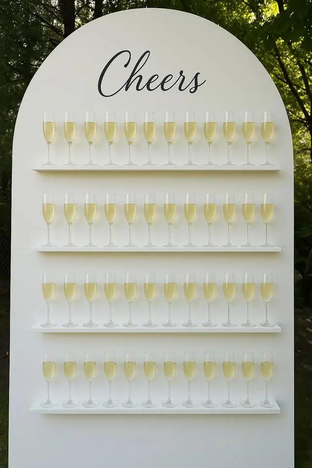 White Display Wall with Shelves thumbnail 2