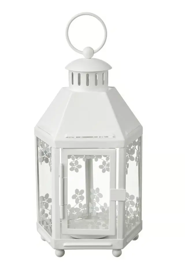 White Floral Boho Lantern thumbnail 2
